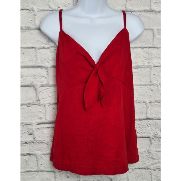 NWT Old Navy Top Womens Size Small Red Tie Front Adjustable Straps - Picture 1 of 13